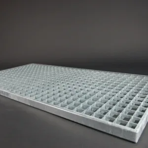 rotec-EP-Gitterrost, feuerverzinkt 1000 x 1000 mm, Ma 31/31 mm, Ts 30/2 mm