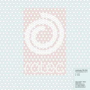 Lochplatte Rv 5-8 mm aus Stahl, 1,0×KF