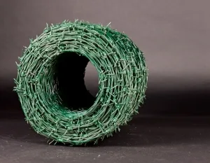 Stacheldraht, verzinkt - grün, 200m (lfdm.)