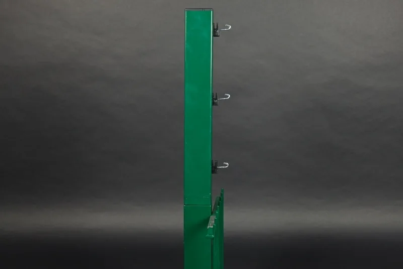 I-Träger für NATO-Draht auf Rechteckrohr 60x40 mm, feuerverzinkt + RAL 6005 (Moss green) – Bild 3