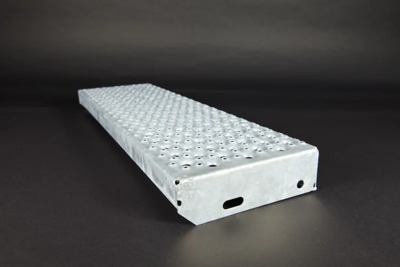 Sicherheitsstufe Rund S, feuerverzinkt 800x270x40/70x2 mm – Bild 2