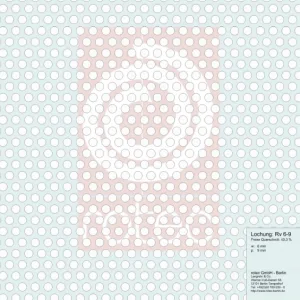 Lochplatte Rv 6-9 mm aus Stahl, 1,0×KF