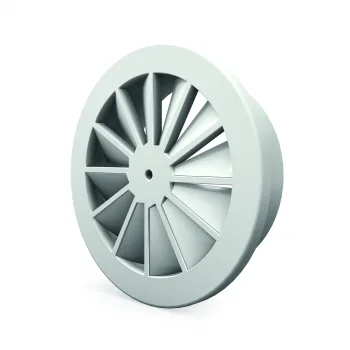 Dralldurchlass WR210 - Ø 100 mm aus Stahl, RAL 9010 (reinweiß) lackiert