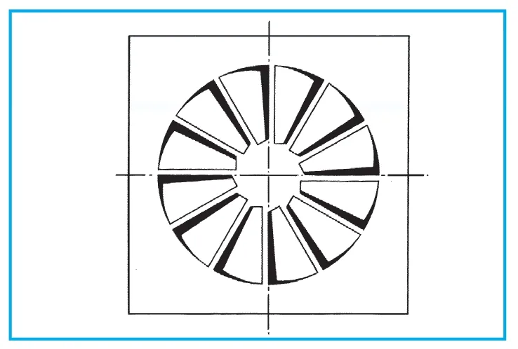 Dralldurchlass WS210P Ø250 mm Systemplatte 594x594 mm aus Stahl, RAL 9010 (reinweiß) lackiert – Bild 2