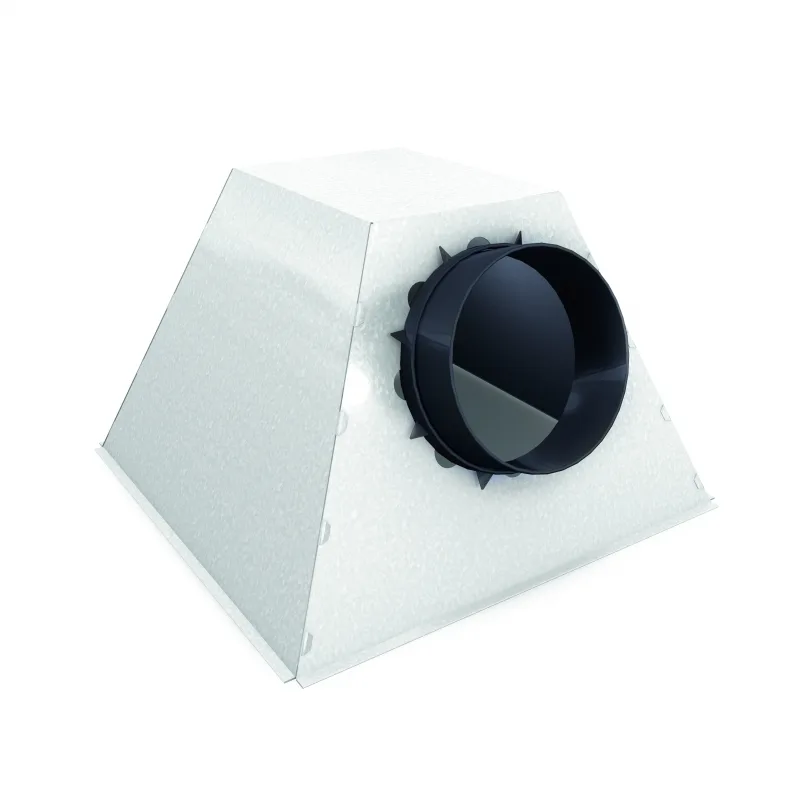 Dralldurchlass WS400 Ø200 mm Systemplatte 394x394 mm aus Stahl, RAL 9010 (reinweiß) lackiert – Bild 4