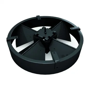 Luftmengenregulierer DT003 - Ø 315 mm aus verzinktem Stahlblech, RAL 9005 schwarz lackiert