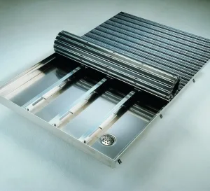 Aluminium Schmutzfangwanne <b> ohne Ablauf </b> 800 x 500 x 75 mm