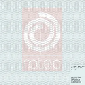 Lochplatte Rv 1,5-3 mm aus Stahl, 1,0×KF