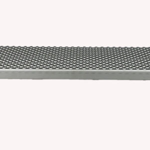 Profilrost Treppenstufe rotec R13 aus Edelstahl 1000x250x45x2 mm